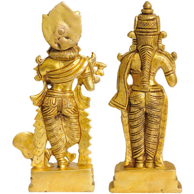 Ensemble de 2 figurines Krishna et Rukmani