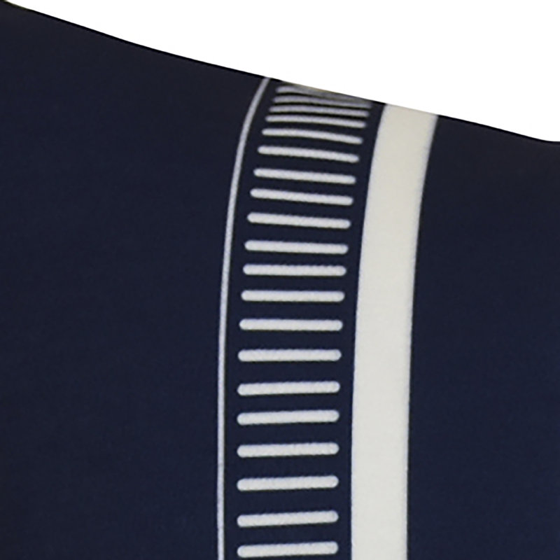 Upscale Getaway Outdoor Throw Pillow, 16" H x 16" W x 3" D, Navy Blue