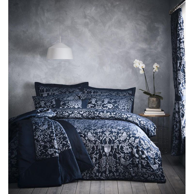 Goguen Floral Blanket, Blue