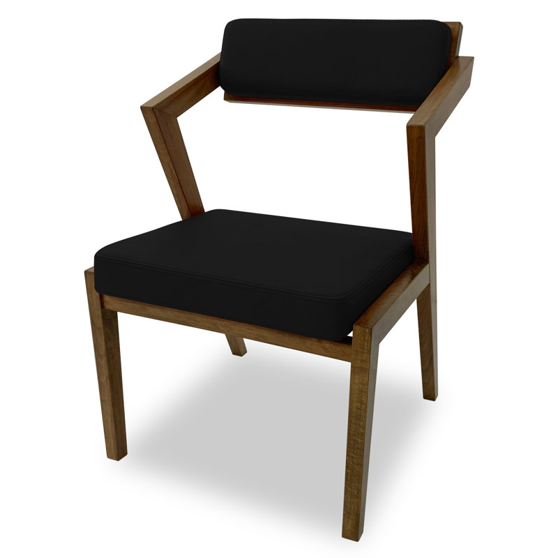 Fauteuil en cuir, Noir, 4 pièces