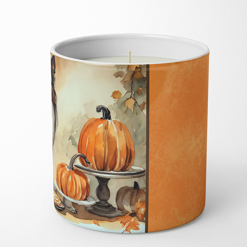 Bougie parfumée Pumpkin Pie avec support en céramique