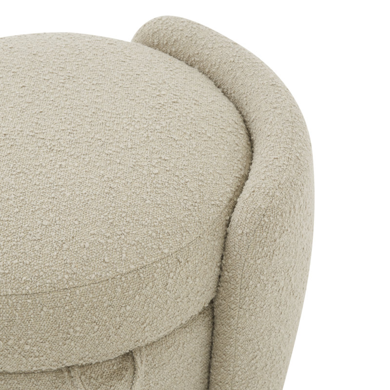 Samari Upholstered Ottoman, Oatmeal