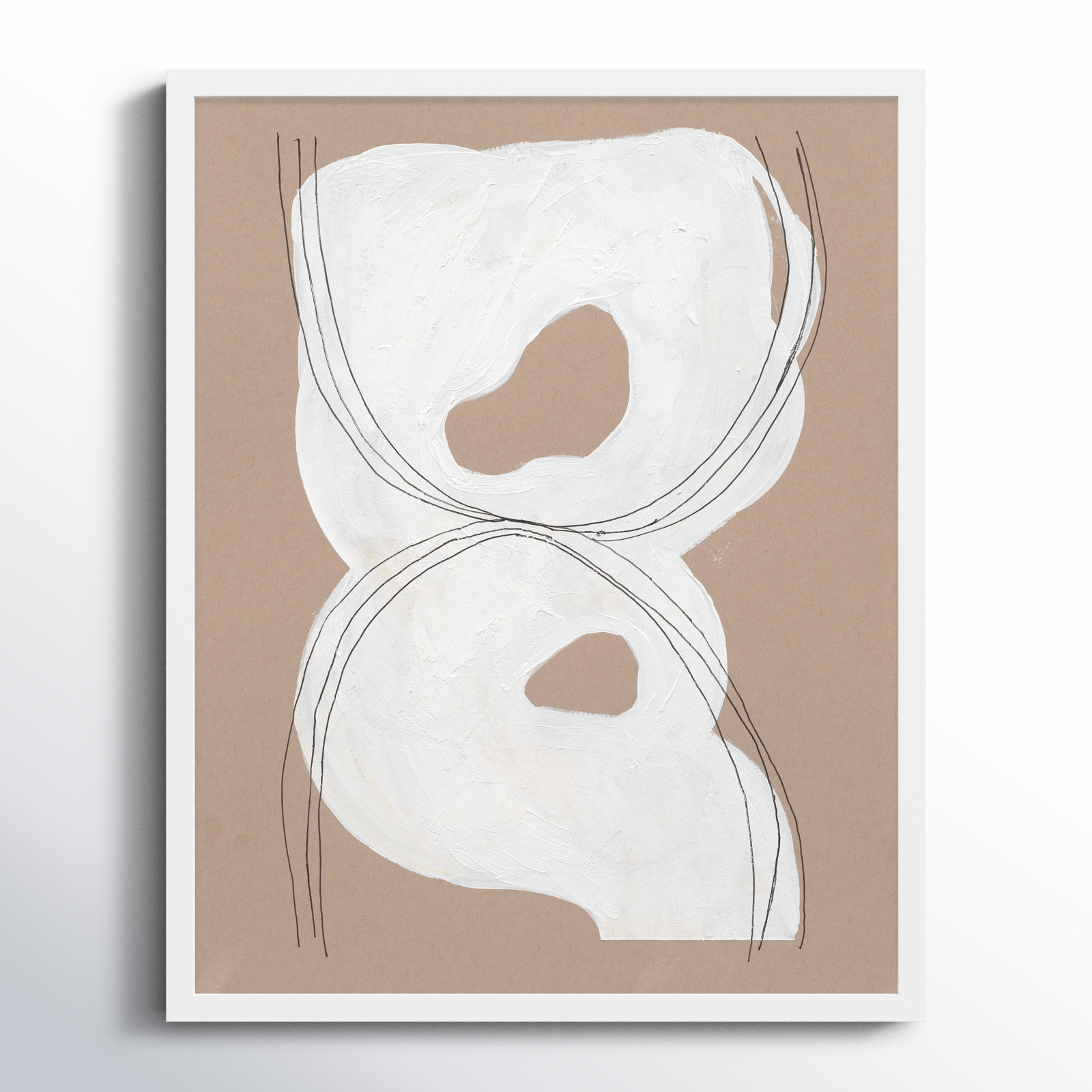 Free Form 1 by Andrea Stokes, 20" H x 16" W x 1.25" D, White
