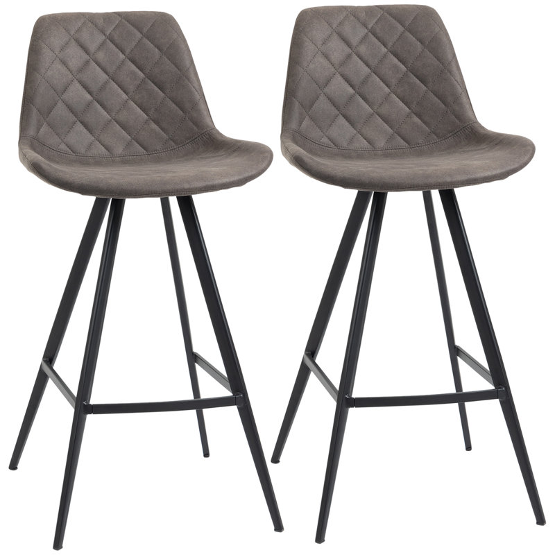 Adeon Upholstered Counter Stool, Grey