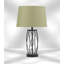 Alexarae 50cm Black Frame Style Table Lamp with Linen Shade-121845620