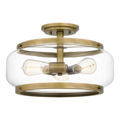 Meranda Glass Semi Flush Mount