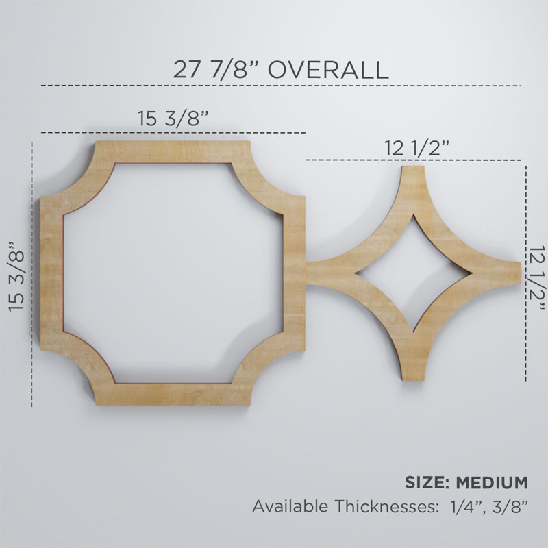 Panneaux muraux décoratifs en bois Anderson, 3/8", Très grand panneau de plafond (l 83 po x H 83 po), Noyer