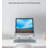 Adjustable Laptop Stand for Desk with 360° Rotating Base