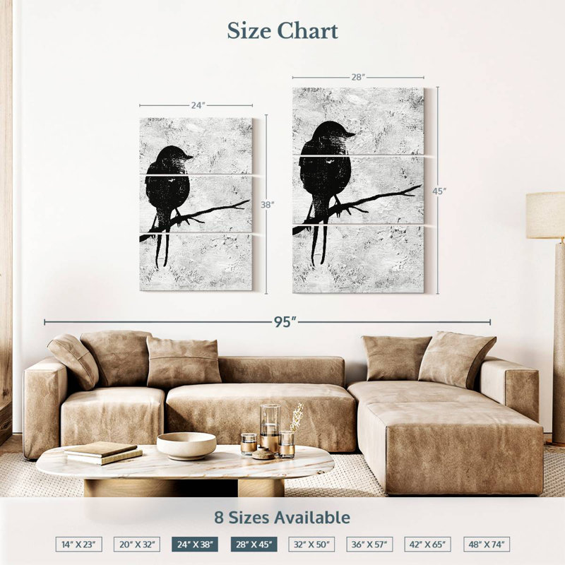 Brampt Night Bird Silhouette I, 38" H x 24" W