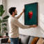 Strawberry in Focus Minimalist - Framed Print-2074944960-2074944963