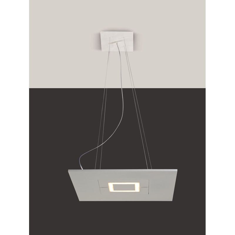 8 - Light LED Square/Rectangle Pendant, White