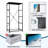4 Drawer Dresser for Bedroom, Narrow Chest of Drawers, Wooden Top and Study Iron Frame 18"x37.5"-(WxH)