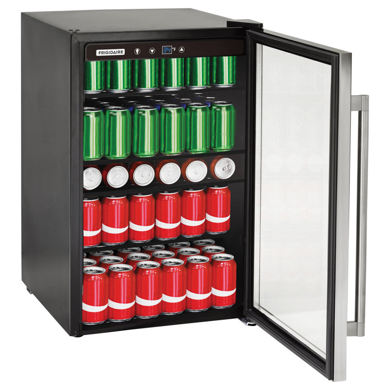 4.4-Cu-Ft. 126-Can Stainless Steel Door Beverage Center Compact Refrigerator
