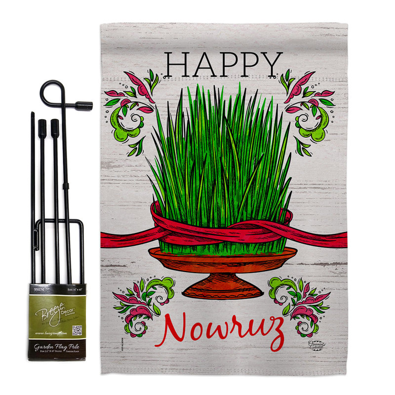 Ensemble de drapeaux en polyester 19 x 13 po Sabzeh Nowruz
