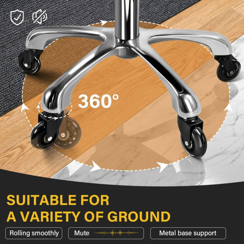 Tabouret de bureau roulant robuste avec roulettes