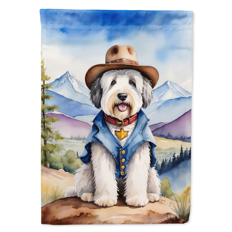 Drapeau Cowboy Welcome Garden, Berger anglais
