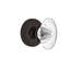 Crystal Fluted Oval Interior Mortise Door Knob with Rope Rosette-299669701