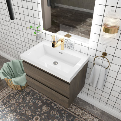 Tinslee 30'' Single Bathroom Vanity with Resin Top
