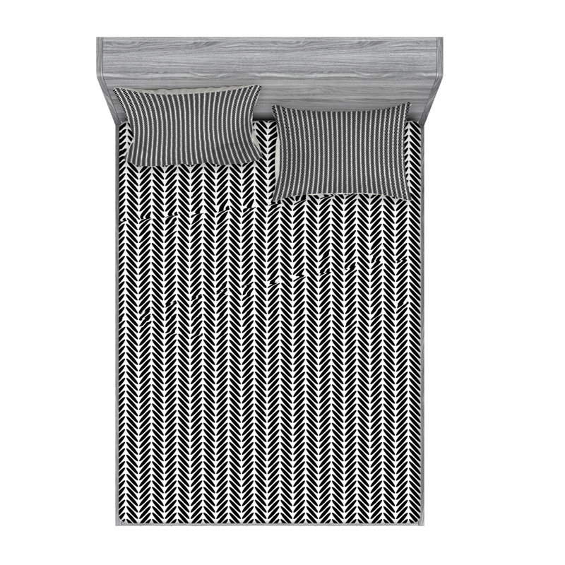 Microfiber Sheet Set, Queen Sheet Set with Fitted Sheet