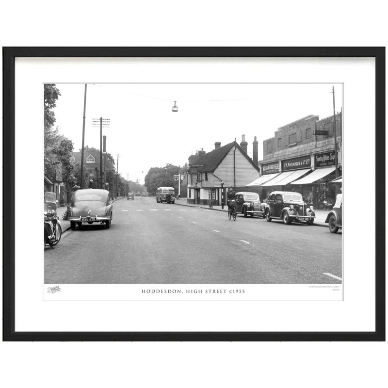 Hoddesdon, High Street C1955 by Francis Frith - Single Picture Frame Print, 45cm H x 60cm W x 2.3cm D