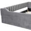 Lit de jour rembourré gris avec rangement latéral - ajoute une touche de luxe sans sommier à ressorts-988014402