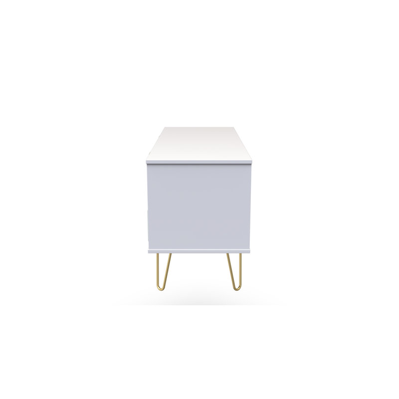 Fully Assembled Altagracia 4 - Drawer Chest of Drawers, Duck Matt/White