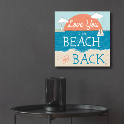 Art mural en verre Rosecliff Heights «Sea And Me 3» par Melissa Averinos