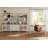2 Piece Office Set, 56" Executive Desk, Bookcases With 3 Drawers And 2 Glass Cabinets, White