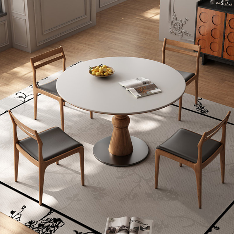 Retro simple sintered stone dinning table sets