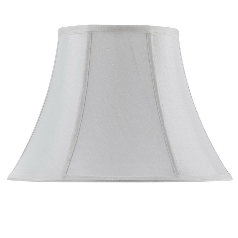 Abat-jour cloche en lin blanc, H 8,50 po x l 12,00 po x P 12,00 po, Blanc