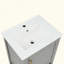 Meuble-lavabo de salle de bain avec lavabo, armoire de salle de bain avec porte à fermeture douce, support de rangement et tablette ouverte (robinet non inclus) (robinet non inclus)-585593944