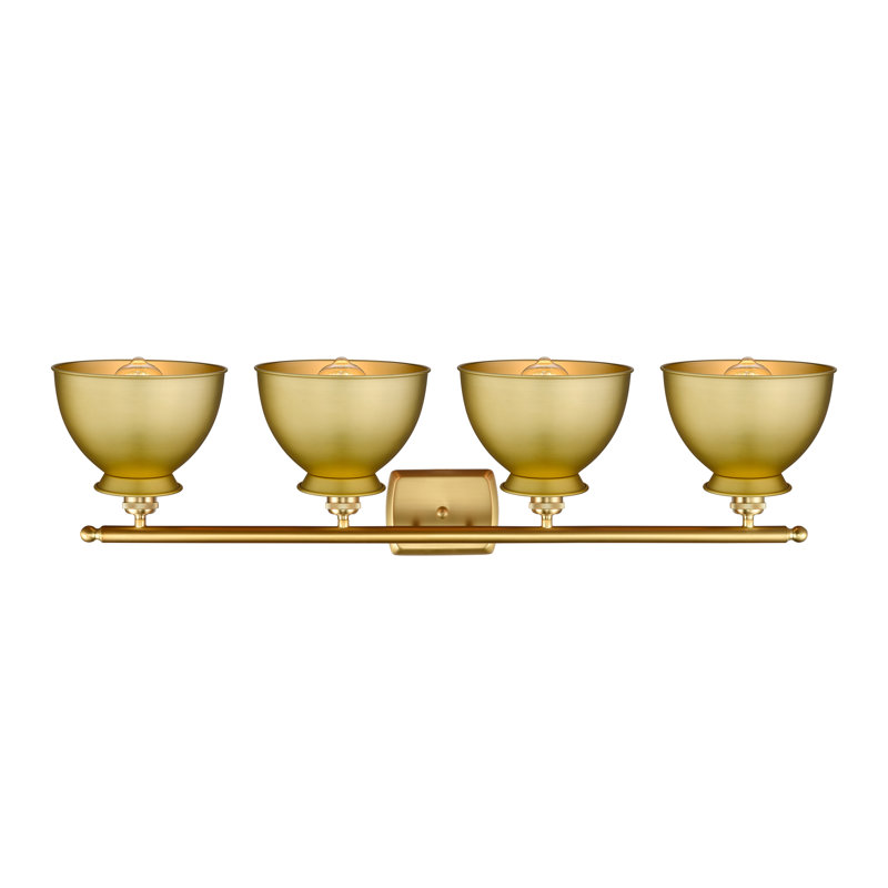 Arev 4 - Light Dimmable Vanity Light, Satin Gold, Satin Gold, Bulb Not Included