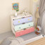 Commode 3 tiroirs pour enfants avec poignées de dessin animé, conception anti-basculement et glissières européennes lisses-129767727
