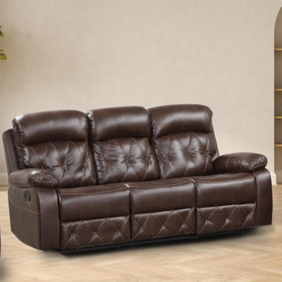 Maryanna 83.4'' Faux Leather Reclining Sofa