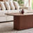 Coffee Table Walnut Wood Surface And Metel Feet-1069134055