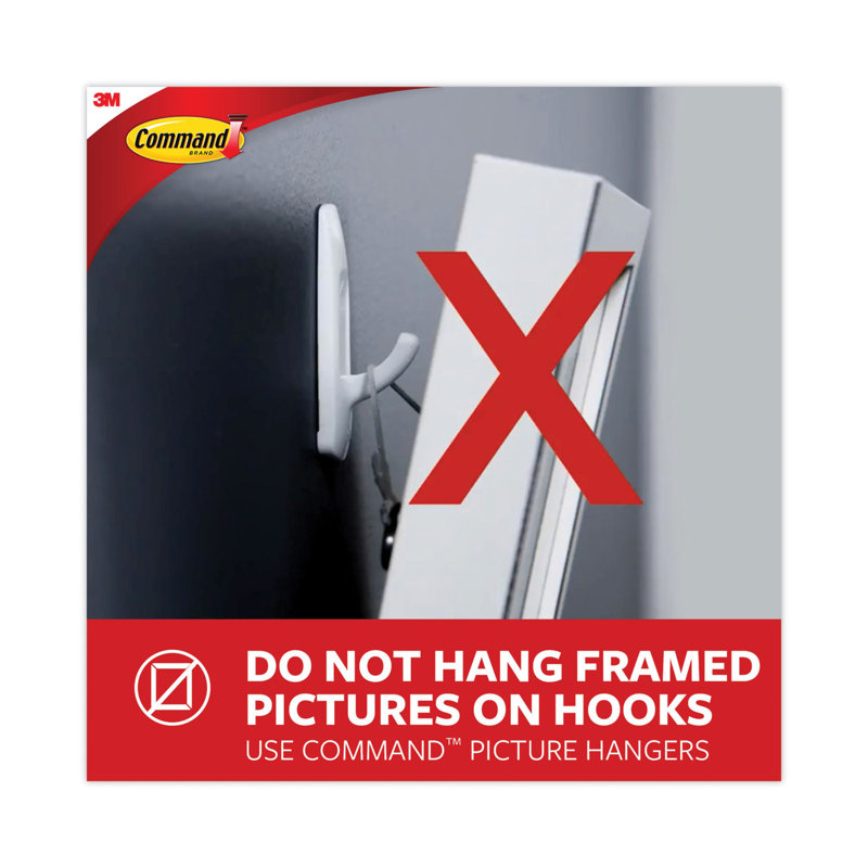 Command Clear Small Wire Hooks with Adhesive Strips, 40 Pack
