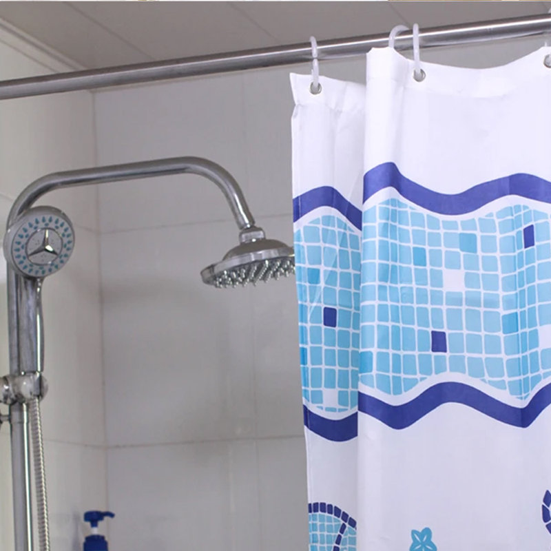 Rideau de douche simple avec crochets Violetta