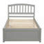 Structure de lit plateforme simple avec lit gigogne-1518200136