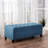 Blue Fabric With Generous Storage And Birch Legs - 50.46d X 20.64w 18.30h Useful Compartment-1057217589