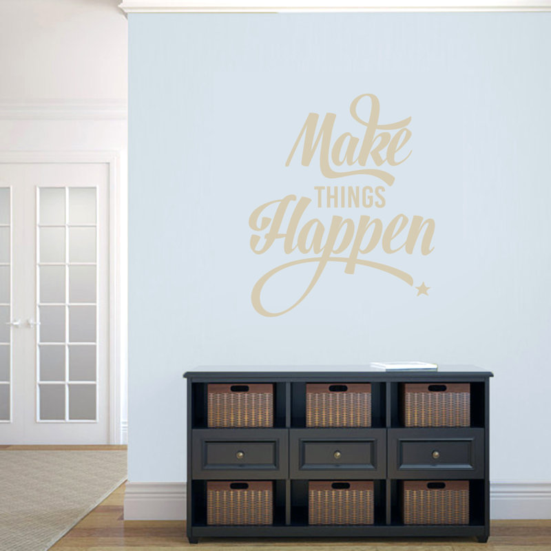 Adhésif décoratif «Mongillo Make Things Happen», Beige clair