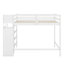 Lit mezzanine double avec garde-robe-119971402