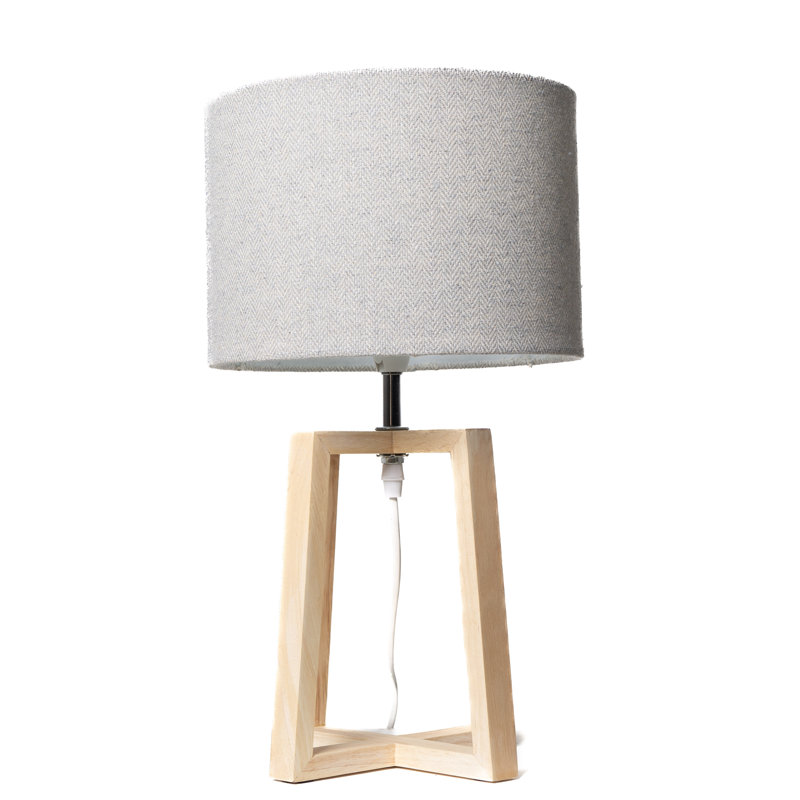 Azurite Wood Tripod Lamp