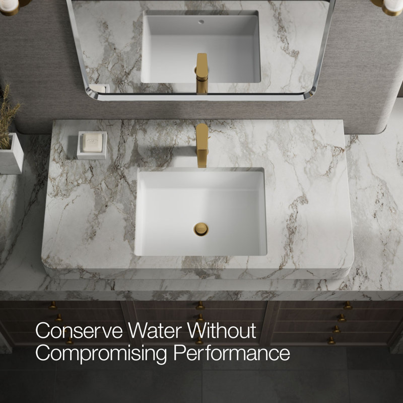 Kohler Taut Single-Handle Bathroom Faucet with Pop-Up Drain Assembly, One Hole Bathroom Sink Faucet, 1.2 gpm