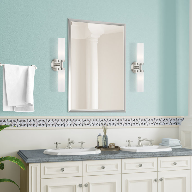 Charlesha 2-Light Dimmable Bath Bar, Brushed Nickel