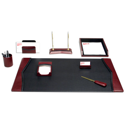 Leather Desk Organizer Set