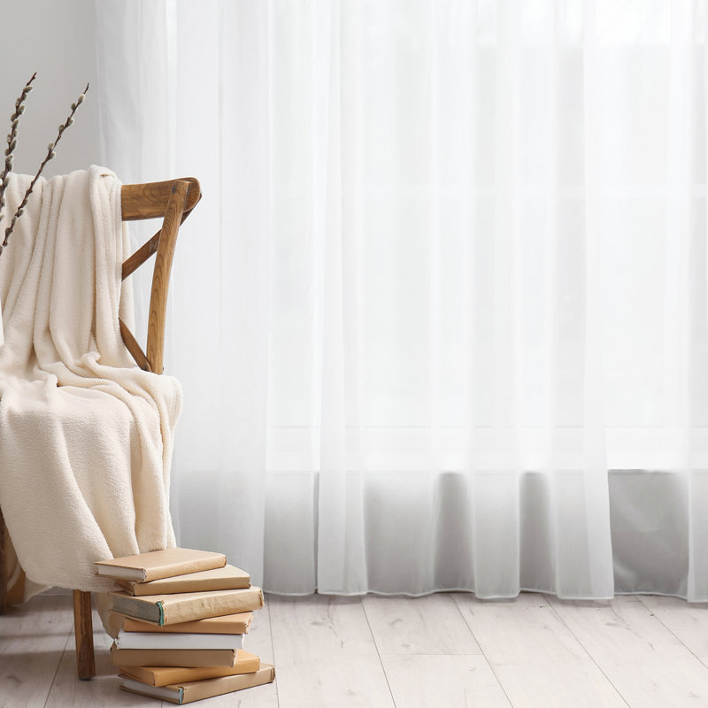 Lucile Semi Sheer Curtain, 116cm Width x 183cm Drop