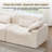 8 Piece Cloud Upholstered Oversized Modular U Shape Soft Chenille Compression  Chaise Sectional Sofa  with Wide Arms and Pillows, No Assembly Required-1792539151