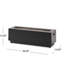 Rectangular 50,000 Fireplace, Dark Grey Iron, Elegant Outdoor Element, No Assembly Addition,