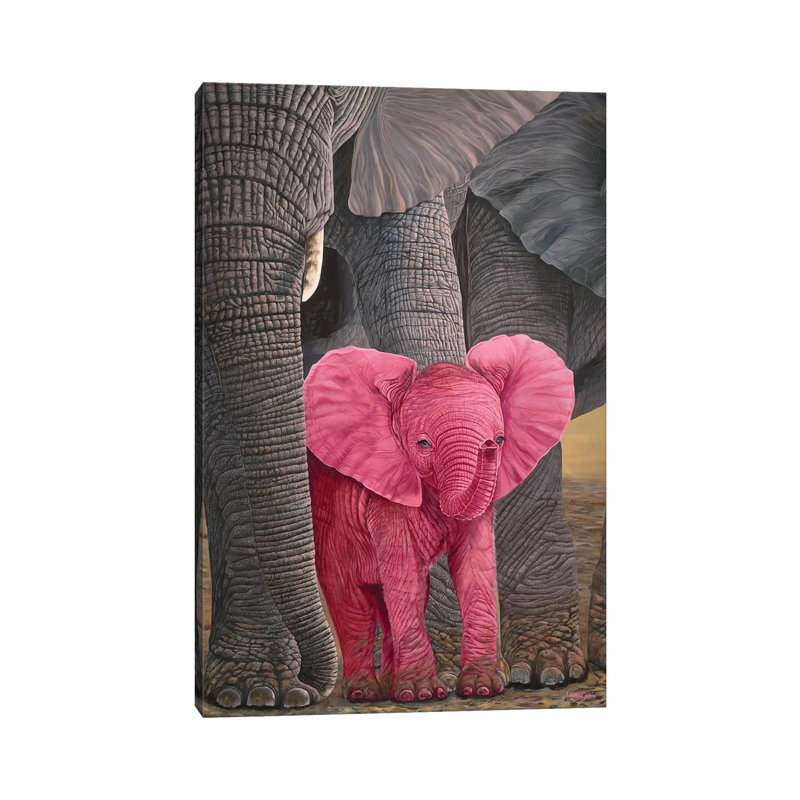«Surprise» par Laura Curtin - peinture sur toile tendue, H 12 po x l 8 po x P 0,75 po