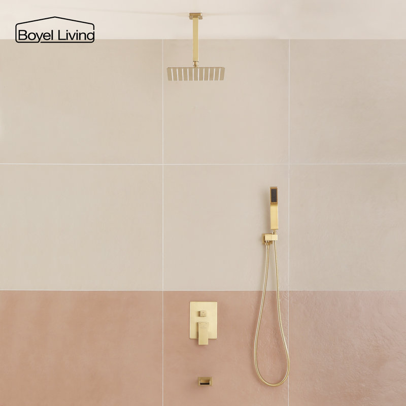All-In-One Kit with Rough in-Valve, Brushed Gold